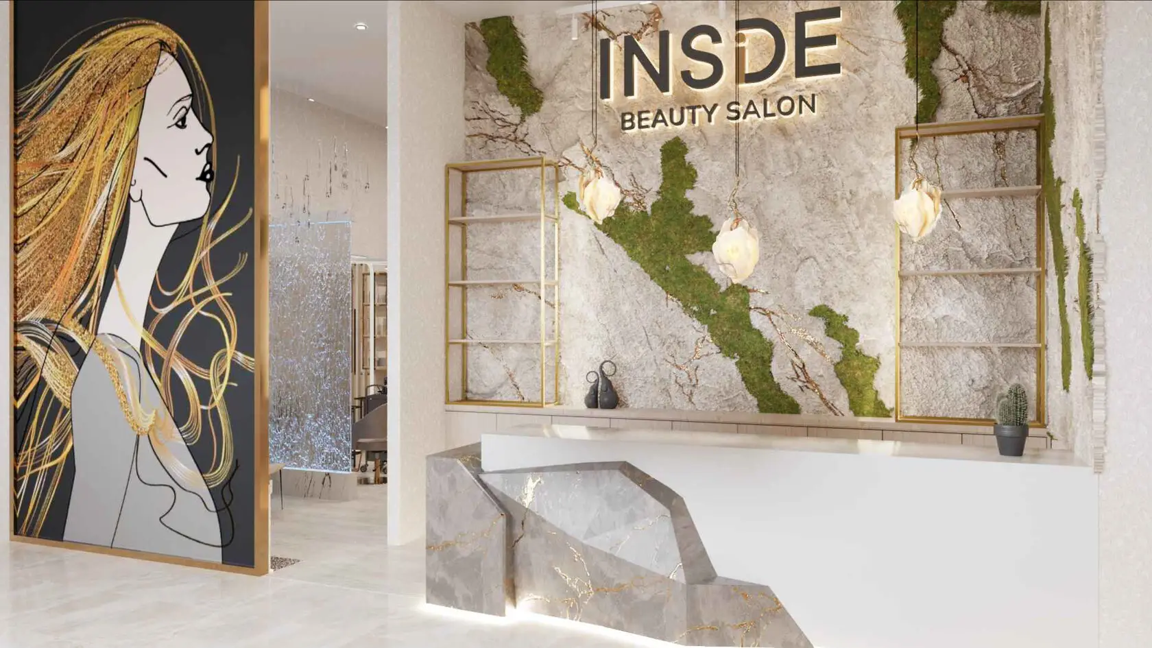 INSIDE Beauty Salon reception and interior in Jumeirah, Dubai